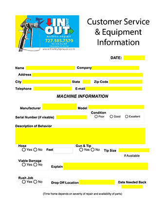 Airless repair form